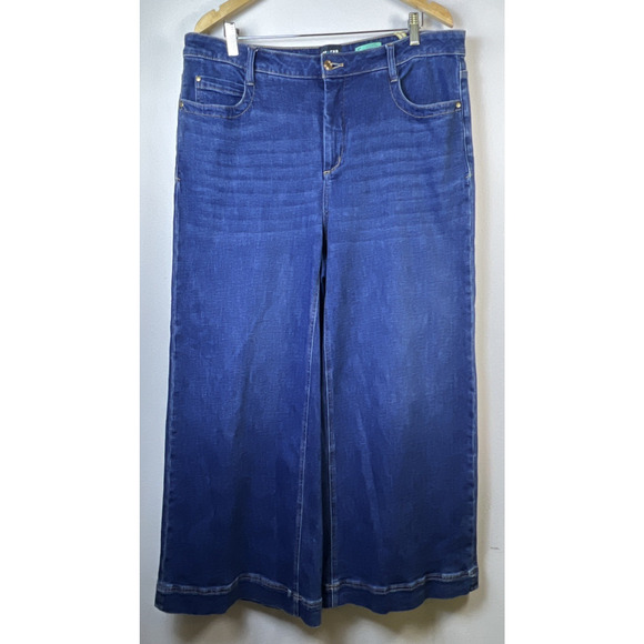 Maeve by Anthropologie Jeans Womens 16W Blue Wide Leg Denim 16 plus OP1454557 - Picture 2 of 12